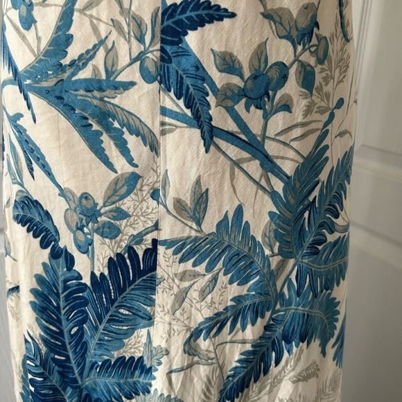 Talbots Hawaiian Print Maxi Dress Size 10 boho Linen-Cotton Blend Vacation-Ready - Picture 9 of 10